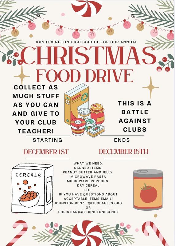 LHS NHS Canned food drive