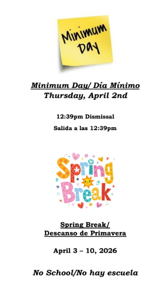 Spring Break/ Descanso de Primavera