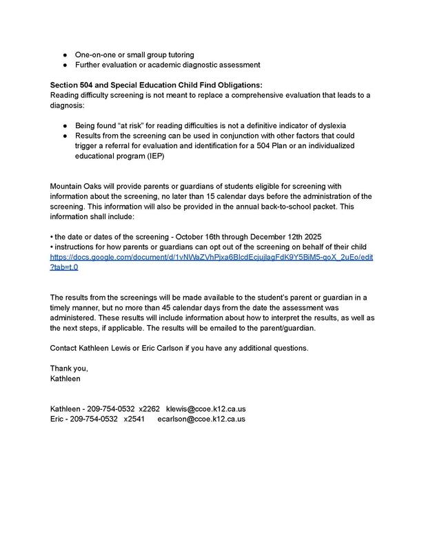 Reading Difficulties Risk Screener page 2
