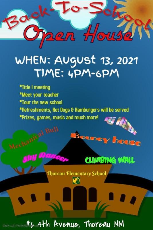Thoreau Elementary Open House: August 13th, 4 pm to 6 pm Featured Photo