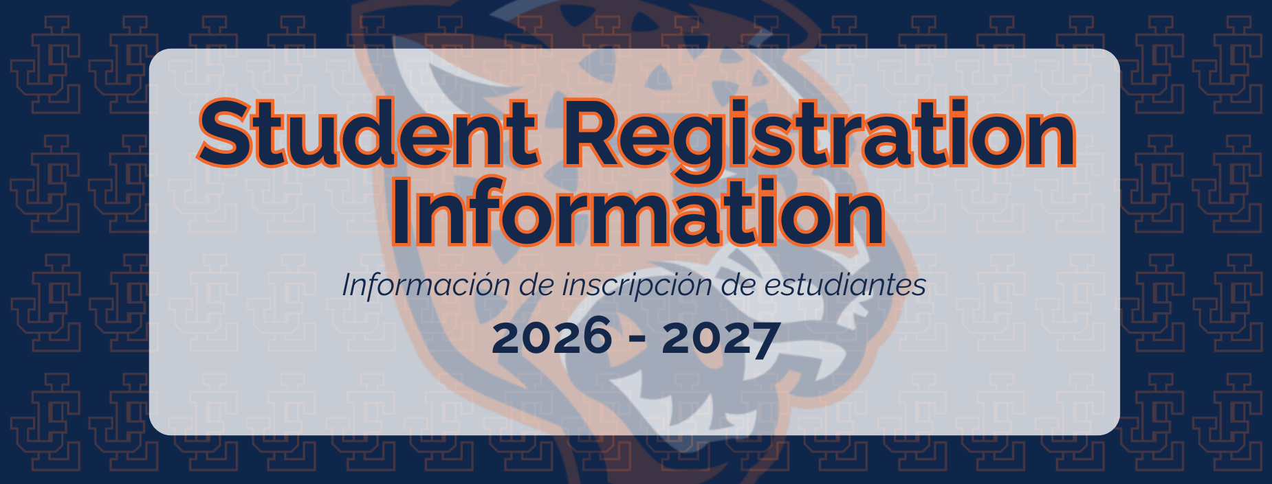 Student Registration Information 2026-2027