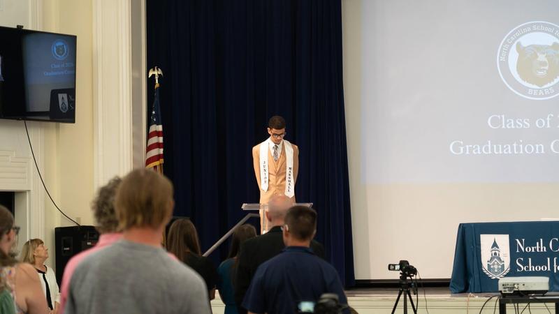 Photo of student giving a speech