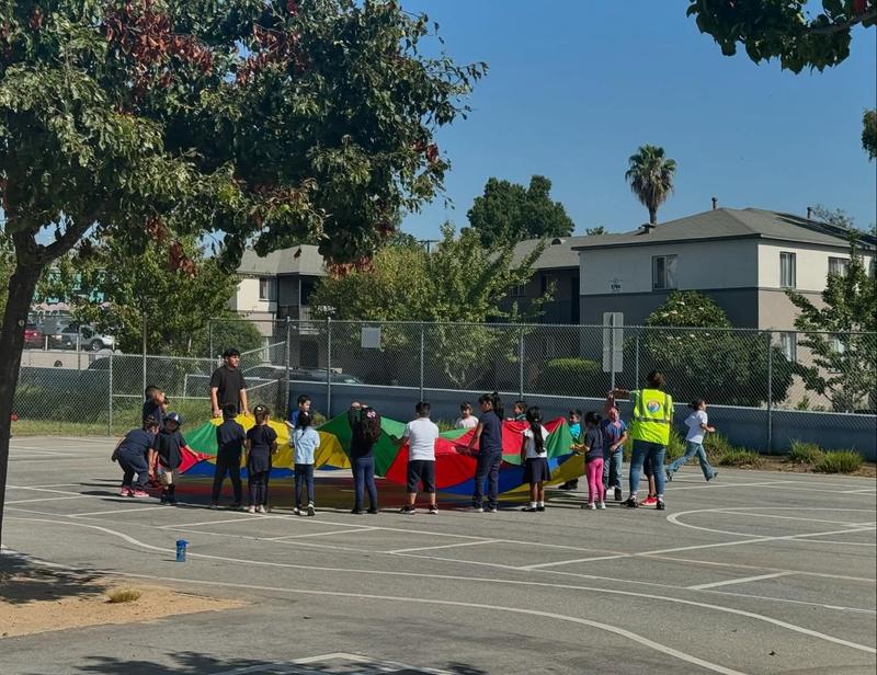 Garza students playing