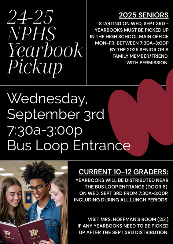 24-25 NPHS Yearbook Pickup