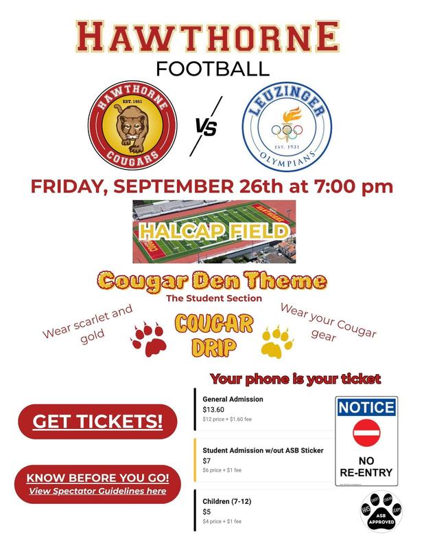 🏈 Hawthorne Cougars vs. Leuzinger Olympians – Game Day! 🏈