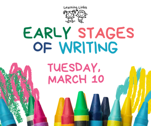 Flyer for Early Stages of Writing Parent Workshop