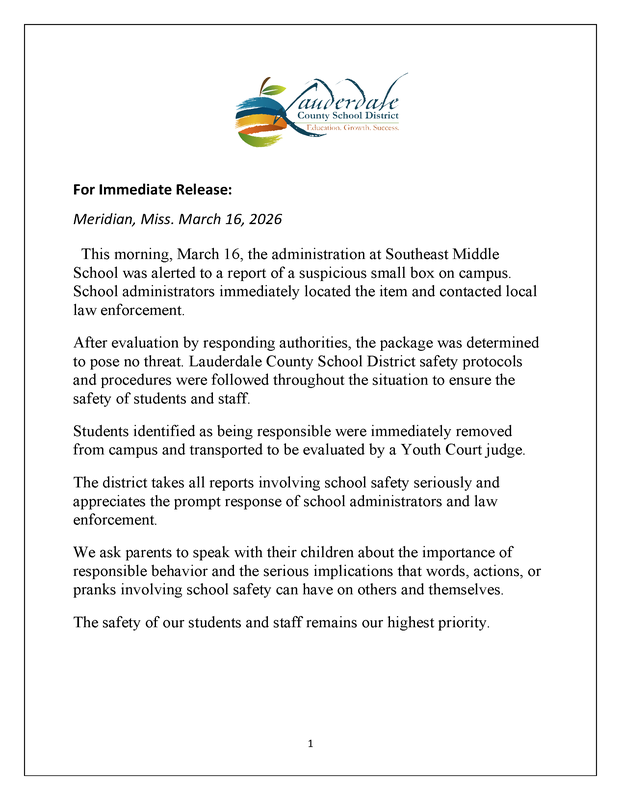 Southeast Middle School Incident