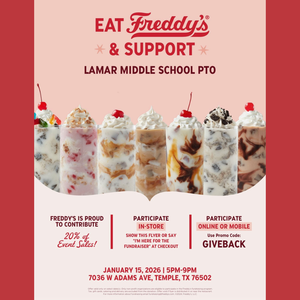 Lamar PTO fundraiser January 15 from 5pm to 9pm