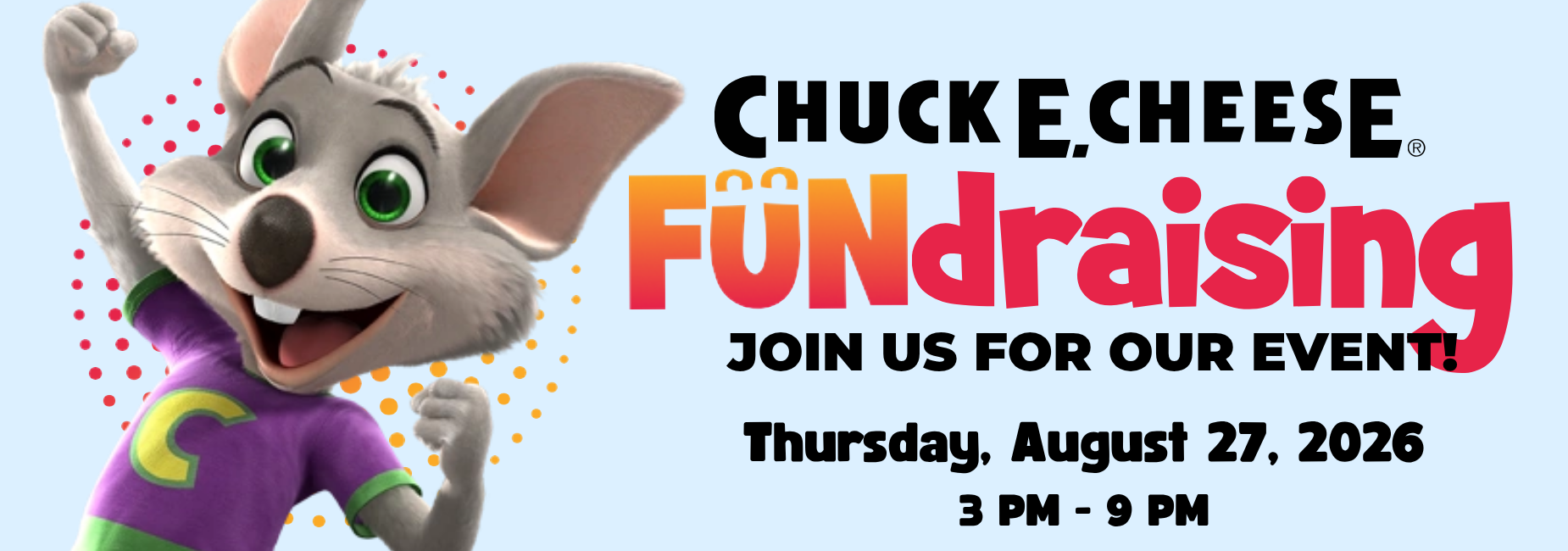 Chuck E Cheese Dine Out Fundraiser