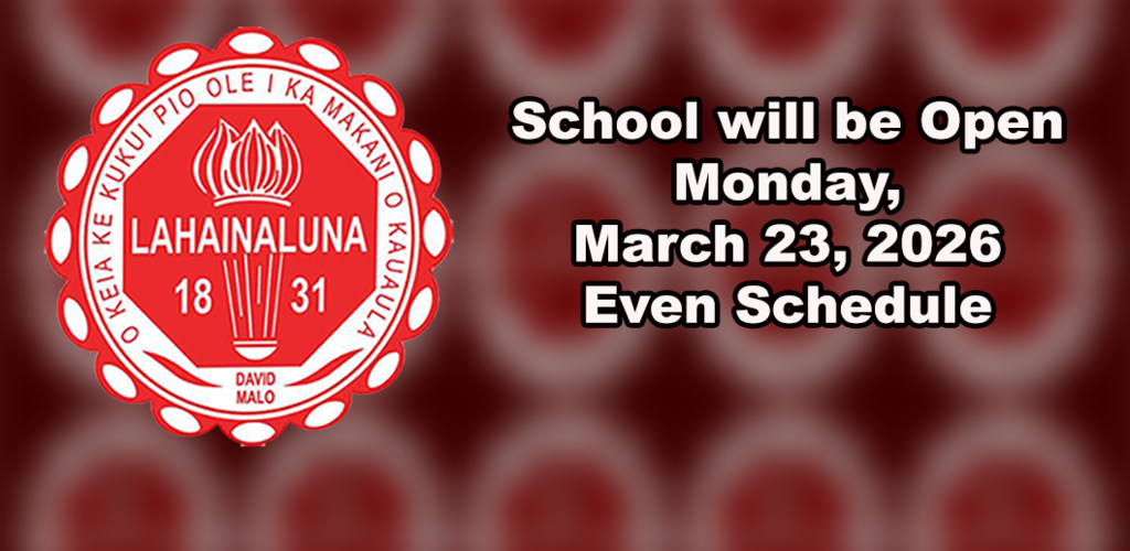 School open Monday, March 23, 2026 with Even Schedule