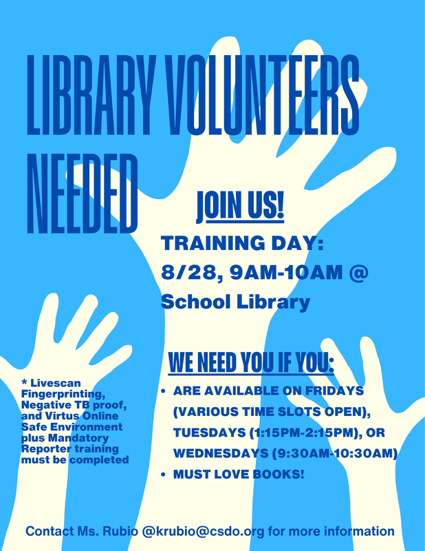 library volunteer flyer
