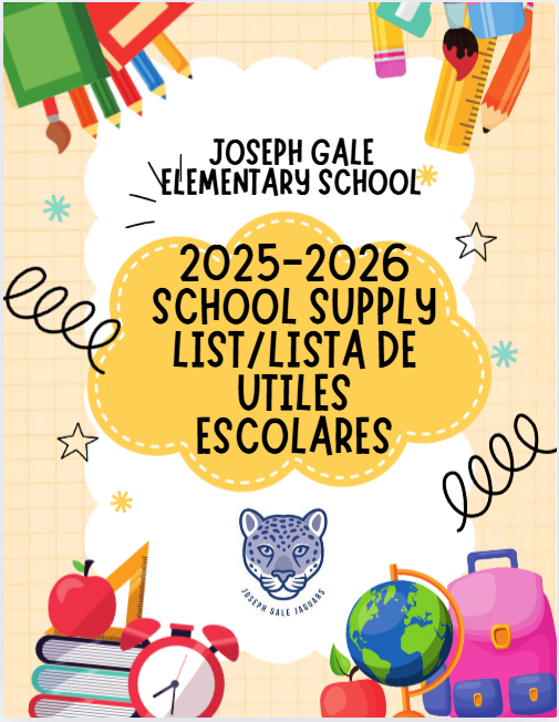 2025-2026 School Supply List/Lista de Utiles Escolares 2025-2026