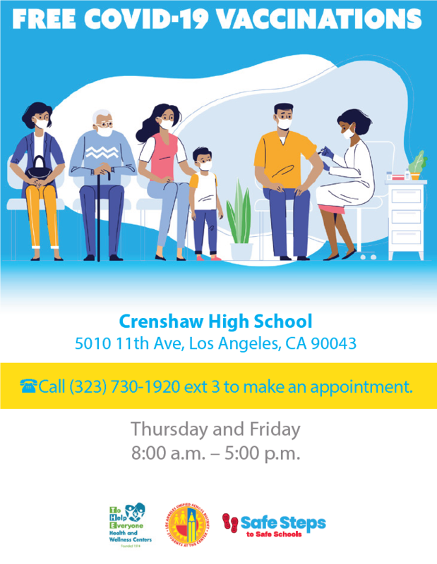 COVID-19 Vaccinations are now available at Crenshaw Featured Photo
