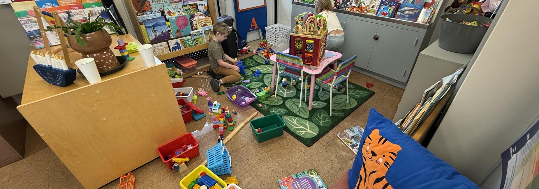 A place for your littles to play as parents learn in the Parent Center.
