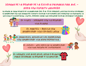 Semana del Espíritu de la Amabilidad_Flyer in Spanish