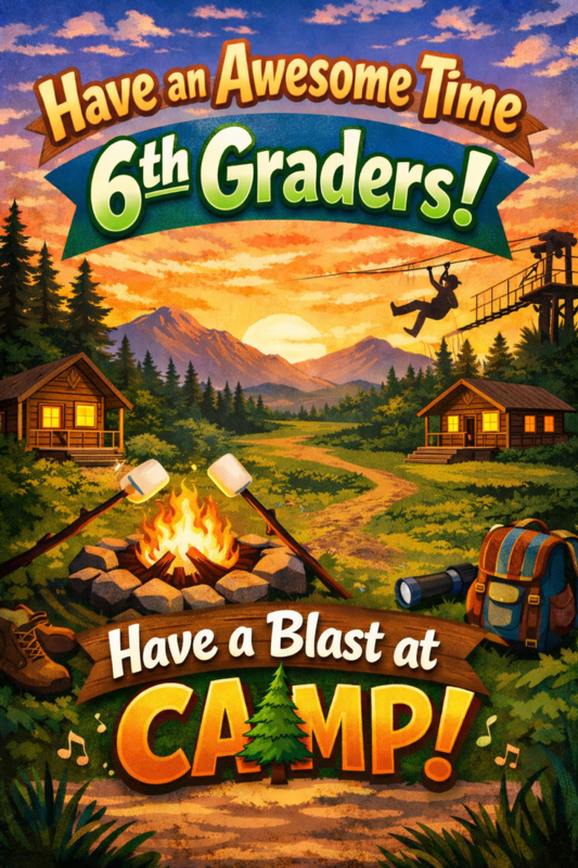 6th Grade Have a Blast at Camp Flyer