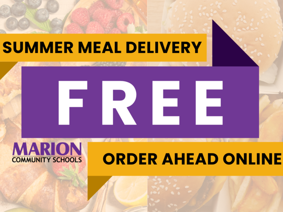promo graphic - free summer meals for local kids - Marion Community Schools