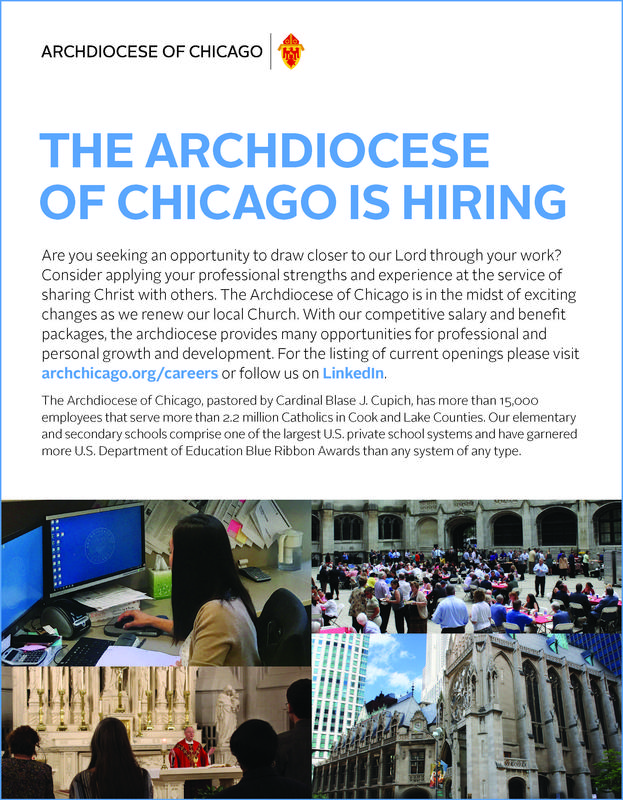 The Archdiocese of Chicago is Hiring! Featured Photo