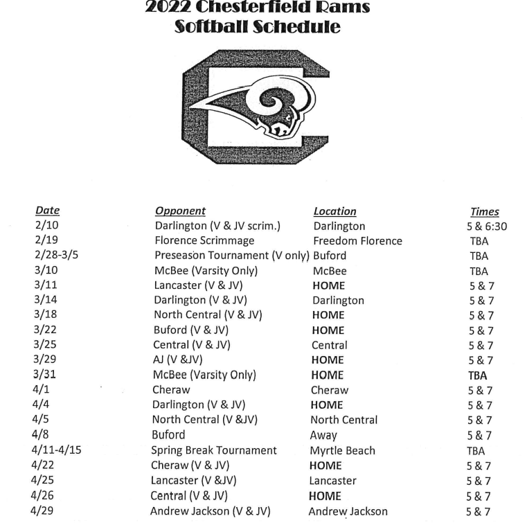 Athletics Home Athletics Chesterfield High School