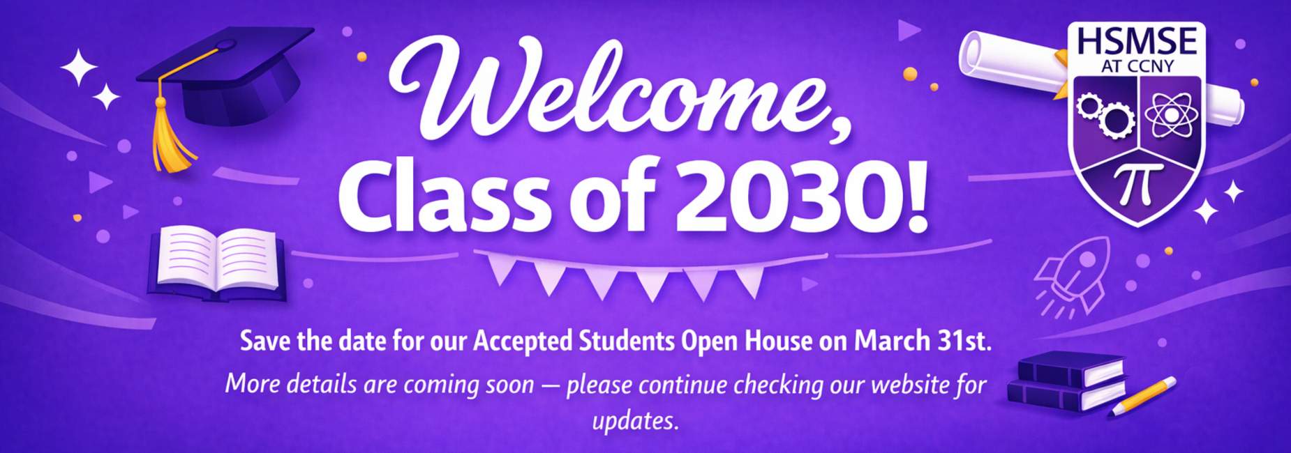 Accepted Class of 2030 Banner