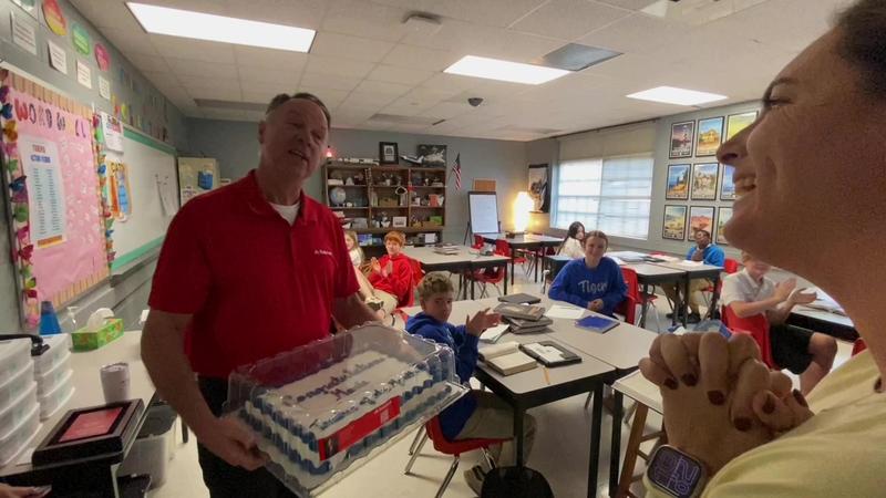 SEMS Teacher Maria Rich Receives Jeffery Wilson State Farm LCSD Teacher of the Month Honor