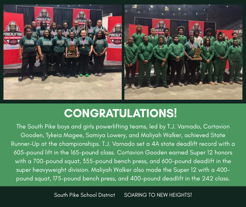 spsd sphs powerlifting state champs april 2026