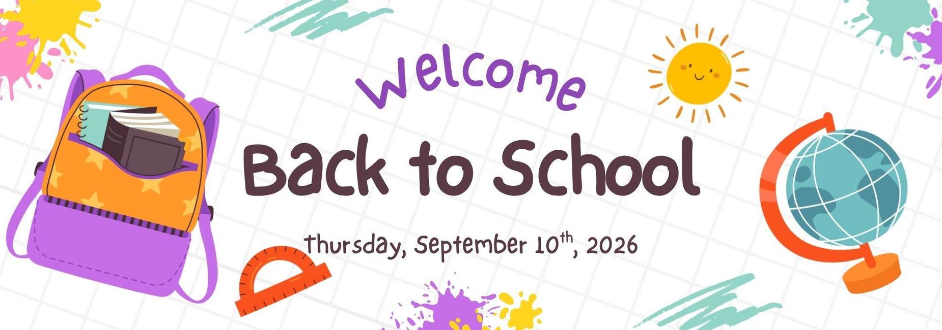 First day of school, Thursday, September 10, 2026