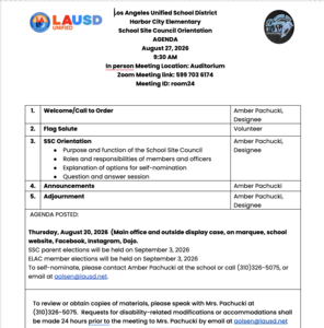 SSC Agenda English
