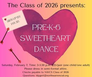 North Warren Sweetheart Dance Feb 7th