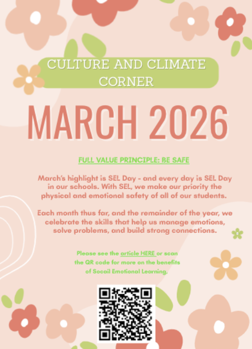 Culture and Climate Corner Flyer