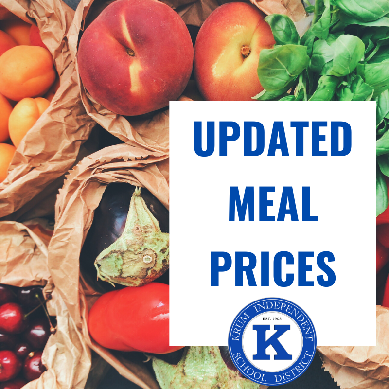 Meal Prices for the 2020-2021 School Year Featured Photo