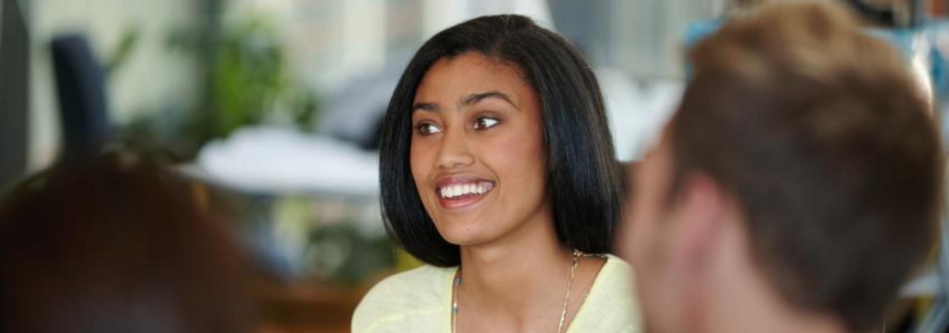 student smiling
