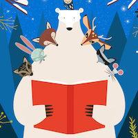 holiday storytime image with polar bear