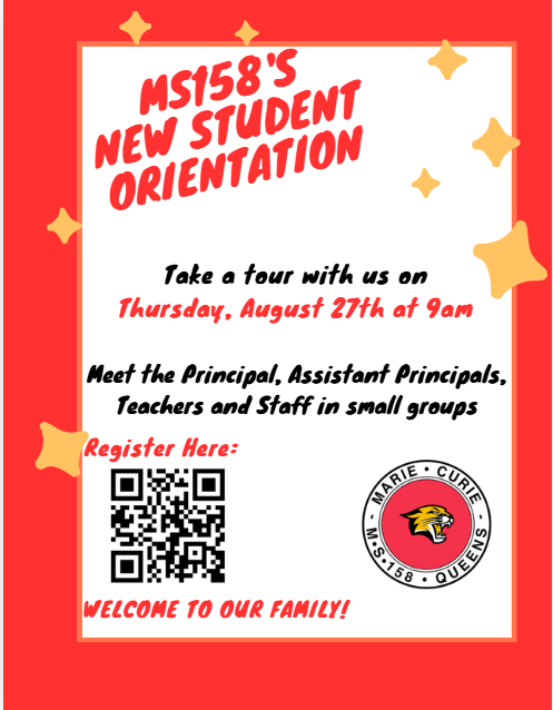 new student orientation flyer