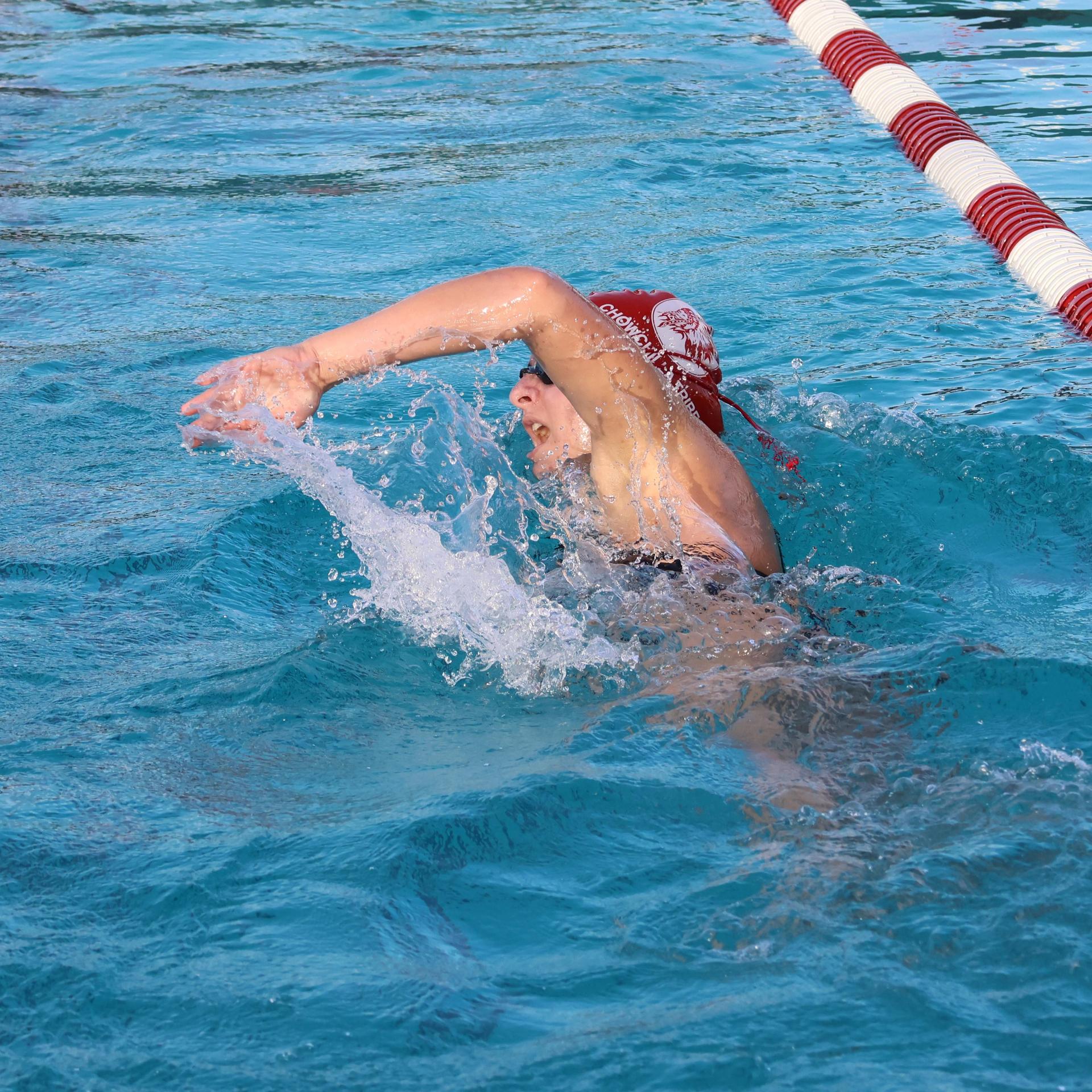 Hailey Sandlin swimming
