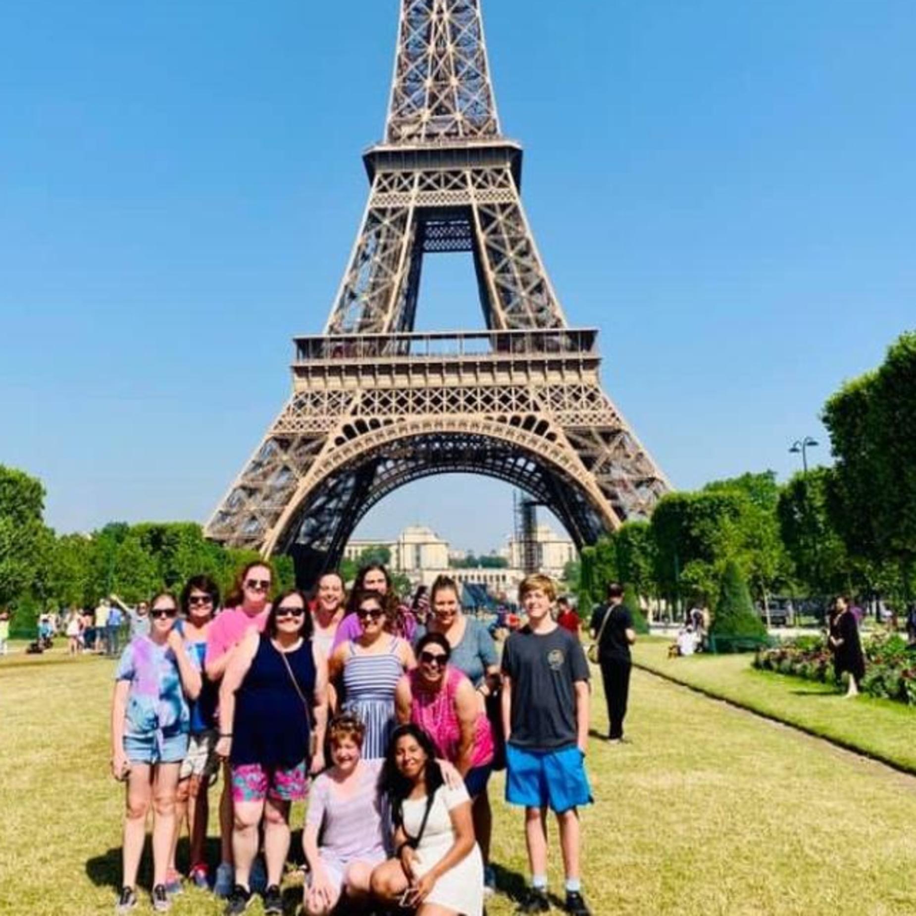 Picture of student on trip to Paris, France.