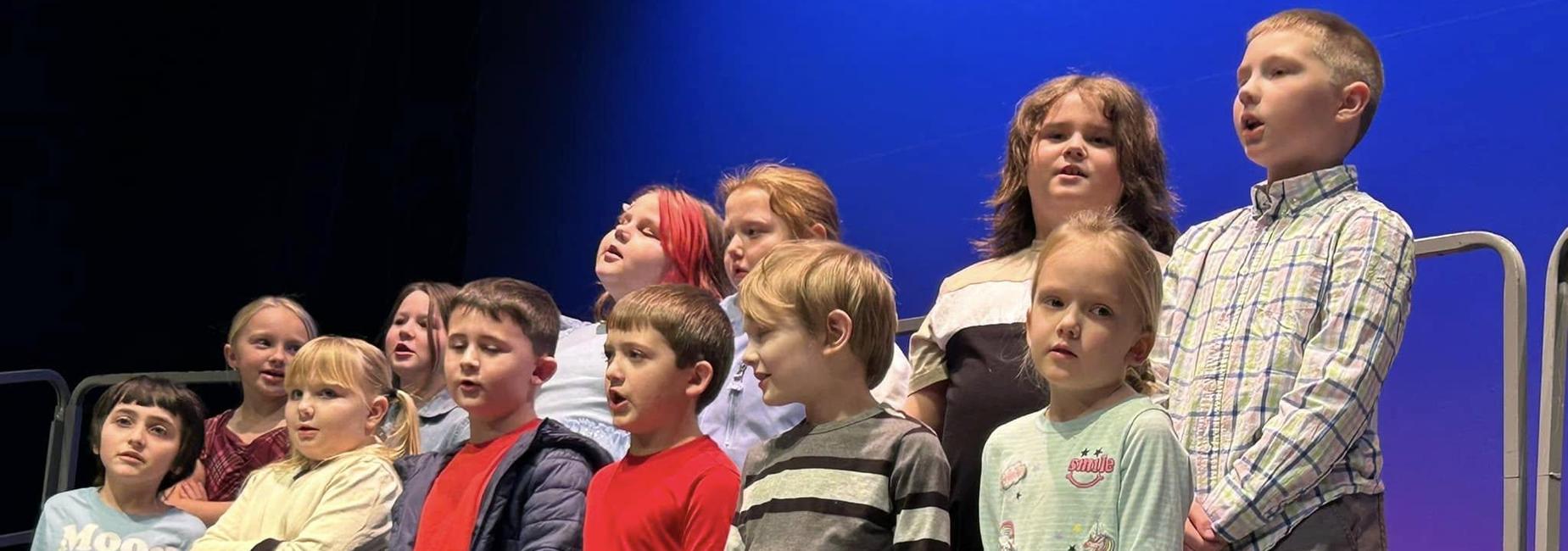 student singing