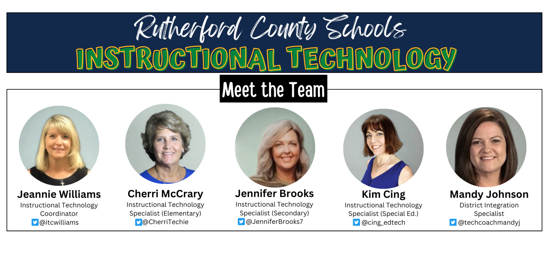Banner with images of Instructional Technology staff