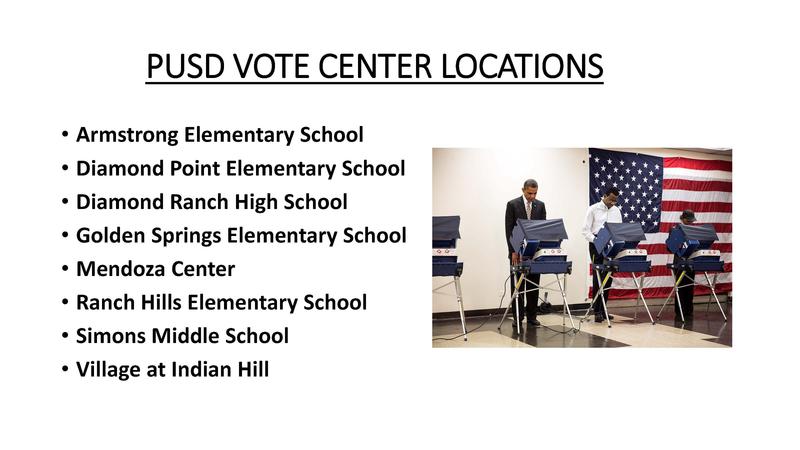 Photo of obama voting and pusd vote center locations open attached document for details on locations