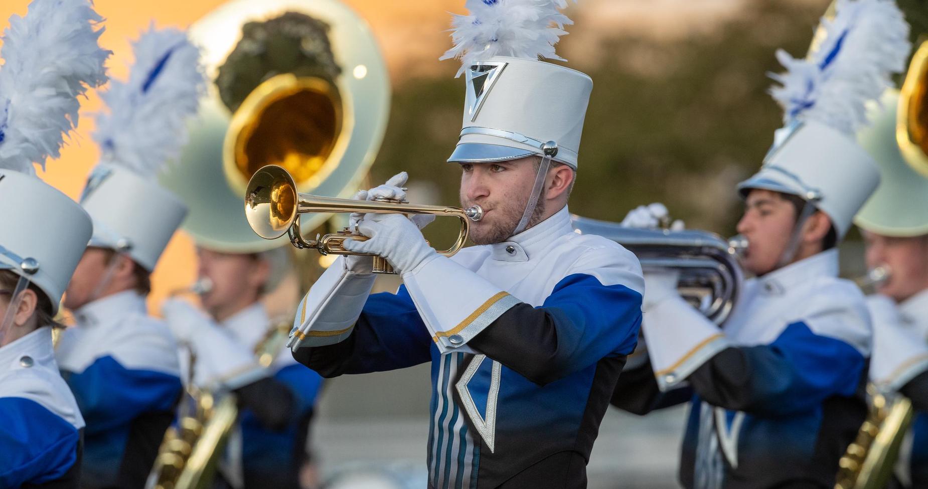 trumpet section of band
