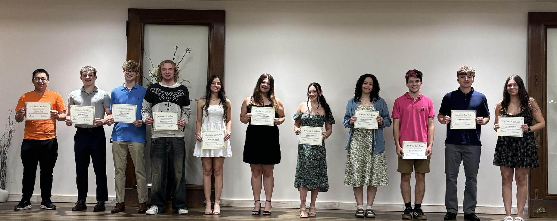 2026 Honor's Banquet senior award winners