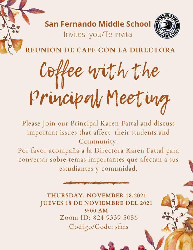 Coffee with th Principal November Featured Photo