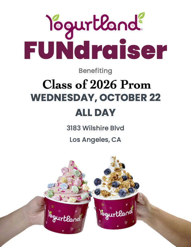 ASGL Yogurtland Fundraiser