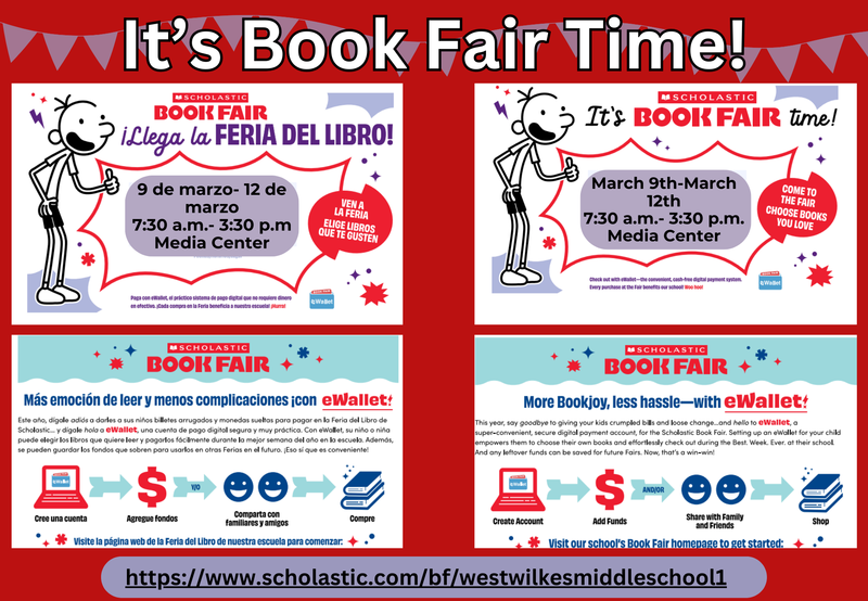 The book fair will be March 9th-March 12th.
