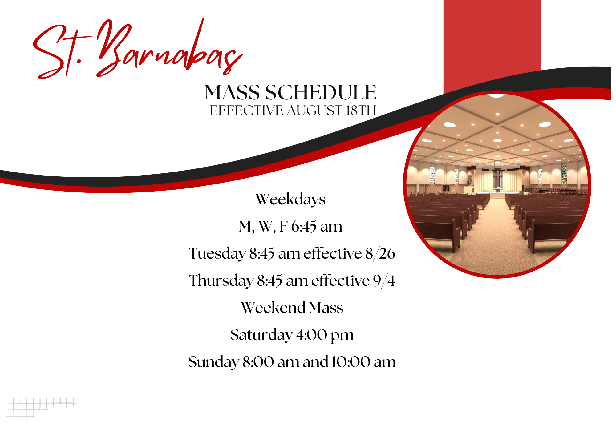 Mass Schedule Image