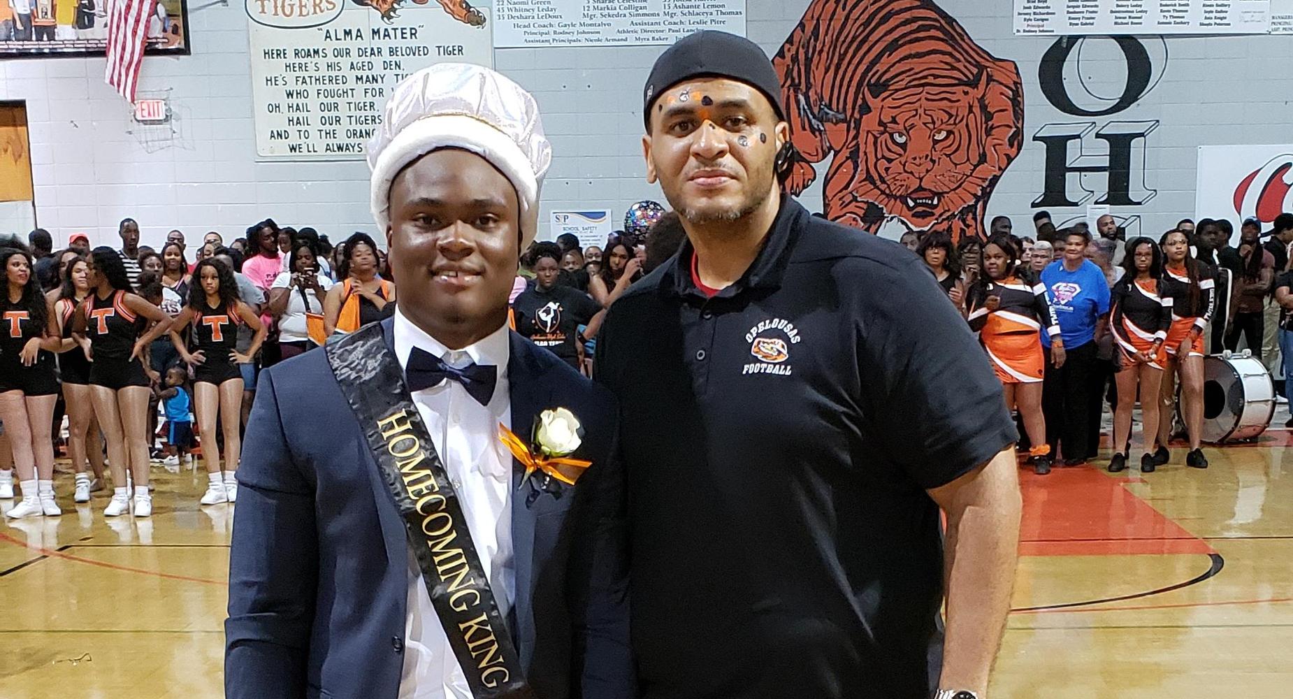 Homecoming King Marvion Young and Mr. Julien