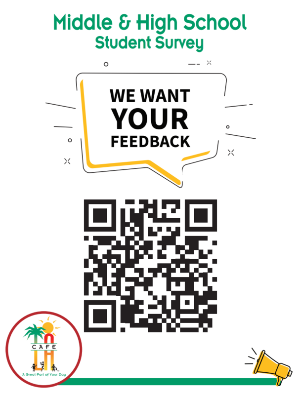 Food Services needs your feedback / El Servicio de Alimentos necesita sus comentarios Featured Photo
