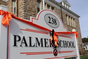 pal sign with ribbon