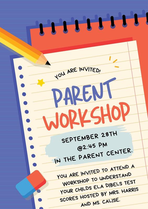 Parent Workshop Join Us On September 28th Taper Avenue Elementary