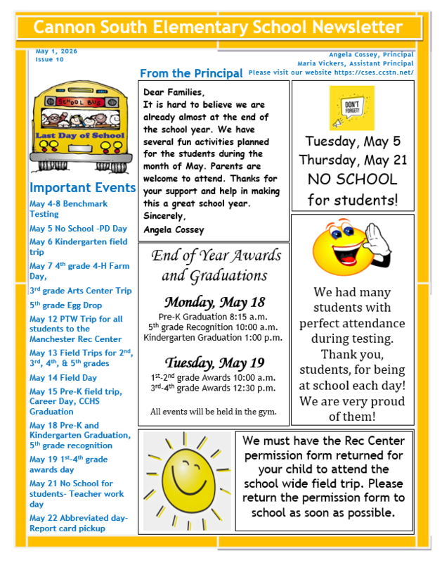 May Newsletter